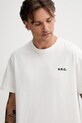 A.P.C. pamut póló t-shirt boxy petit vpc bézs COHBQ.H26391