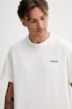 Памучна тениска A.P.C. t-shirt boxy petit vpc бежов COHBQ.H26391