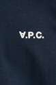 A.P.C. tricou din bumbac t-shirt boxy petit vpc COHBQ.H26391 bleumarin