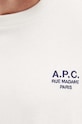 Βαμβακερό μπλουζάκι A.P.C. standard rue madame GOTS COHBU.M26388 μπεζ