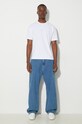 Pamučna majica A.P.C. t-shirt boxy micro logo GOTS COHBW.H26386 bijela AW24