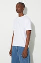 A.P.C. t-shirt bawełniany t-shirt boxy micro logo GOTS COHBW.H26386 biały