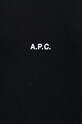 Памучна тениска A.P.C. t-shirt boxy micro logo GOTS COHBW.H26386 черен