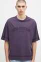 Хлопковая футболка Alpha Industries Open Edge фиолетовой 148505