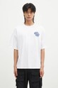 Βαμβακερό μπλουζάκι Alpha Industries Candy Crew χαλαρό λευκό 148509