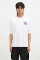 Alpha Industries t-shirt in cotone Candy Crew rilassato bianco 148509