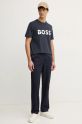 Boss Green t-shirt bawełniany 50525208 granatowy AW24