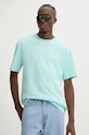 Bavlnené tričko Karl Kani 60300091 tyrkysová AW24