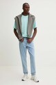 Хлопковая футболка Karl Kani 60300099 бирюзовый AW24