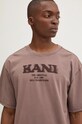 Бавовняна футболка Karl Kani коричневий 60300094