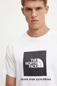 Βαμβακερό μπλουζάκι The North Face S/S Raglan Redbox Tee λευκό NF0A87NJFN41