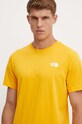 Bavlněné tričko The North Face S/S Redbox Tee žlutá NF0A87NPZU31