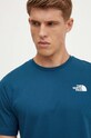 The North Face t-shirt bawełniany S/S Redbox Celebration Tee turkusowy NF0A87NV1NO1