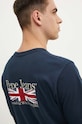Pepe Jeans t-shirt bawełniany ALFIE granatowy PM509431