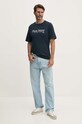 Bavlněné tričko Pepe Jeans ALBERT PM509432 námořnická modř AW24
