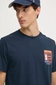 Бавовняна футболка Pepe Jeans AENYS темно-синій PM509637