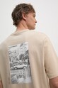 Хлопковая футболка Pepe Jeans ASTONE бежевый PM509646