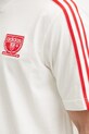 Хлопковая футболка adidas Originals IX9633 бежевый