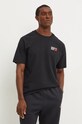 New Balance tricou din bumbac imprimeu negru MT41908BK