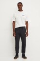 New Balance t-shirt bawełniany MT41908SST beżowy AW24