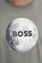 Хлопковая футболка Boss Orange 50528189 серый