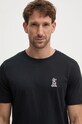 Pamučna majica Lindbergh crna 30.400235.SPACE.BLAC