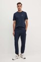 Бавовняна футболка Aeronautica Militare TS2301J592 темно-синій AW24