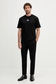 Βαμβακερό μπλουζάκι Lacoste TH2739 μαύρο AW25