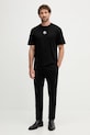 Pamučna majica Lacoste TH2739 crna AW25