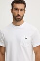 Lacoste tricou din bumbac alb TH2827