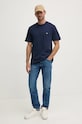 Lacoste cotton t-shirt TH2827 navy AW25