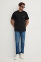 Бавовняна футболка Lacoste TH2827 чорний SS25