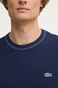Памучна тениска Lacoste TH2829 тъмносин