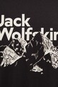 Βαμβακερό μπλουζάκι Jack Wolfskin Bergblick A60070 μαύρο
