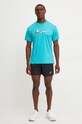 Sportovní triko Nike Stacked Swoosh NESSE512 tyrkysová AW24