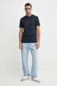 BOSS t-shirt bawełniany 50527338 granatowy AW24