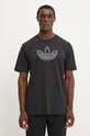 Bavlněné tričko adidas Originals Outline Tee černá IY4882