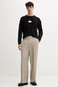 Бавовняний лонгслів MM6 Maison Margiela SH0GC0034.S24312 чорний AW25