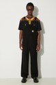 Marcelo Burlon tricou din bumbac Icon Wings CMAA056F24JER0011025 negru AW24
