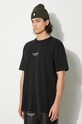Marcelo Burlon tricou din bumbac Que Onda Basic Tee CMAA056F24JER0071001 negru