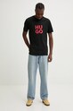 HUGO t-shirt bawełniany 50523839 czarny AW24