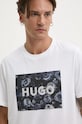Bavlněné tričko HUGO bílá 50523999