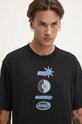 Бавовняна футболка Hugo Blue чорний 50523849