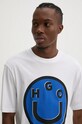 Hugo Blue tricou din bumbac alb 50525333
