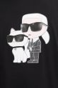 Хлопковая футболка Karl Lagerfeld 544241.755061 чёрный