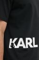 Βαμβακερό μπλουζάκι Karl Lagerfeld 544225.755440 μαύρο