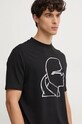 Karl Lagerfeld tricou din bumbac print negru 544225.755442