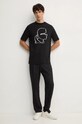 Karl Lagerfeld pamut póló 544225.755442 fekete AW24