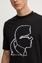 Karl Lagerfeld pamut póló 544225.755442 fekete