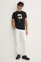 Bavlněné tričko Karl Lagerfeld 544250.755075 černá AW24